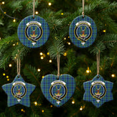 Marshall Tartan Crest Christmas Ceramic Ornament